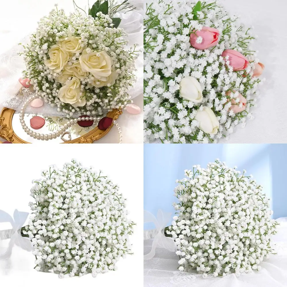 

60 Stems Artificial Baby's Breath Flowers, Real-Touch White Gypsophila for Weddings and Home Decor