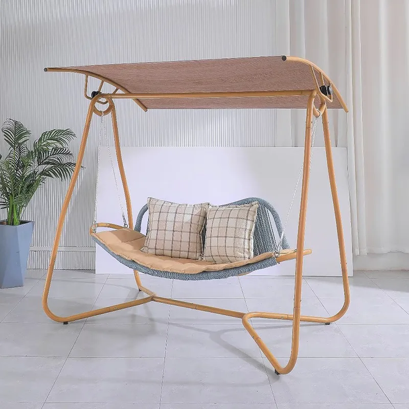 &* Swing Courtyard Hanging Chair Outdoor Double Hammock Indoor Balcony Garden Swing Chair Metal Modern Simplicity Swallow Swing