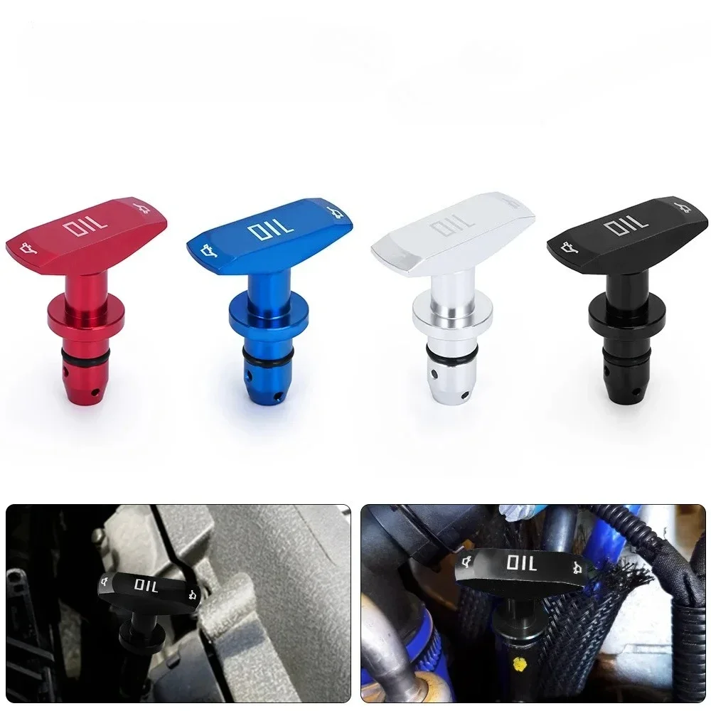 Universal Car Oil Dipstick Pull Handle Engine Oil Pullhandle Aluminum Billet Brand New Universal Automobile Replacement