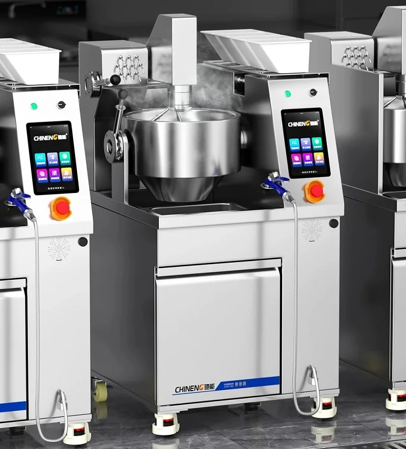 Commercial Automatic Cooking Machine, Intelligent Stir-Fryer with Smart Voice & Recipe Storage,  8KW/380V