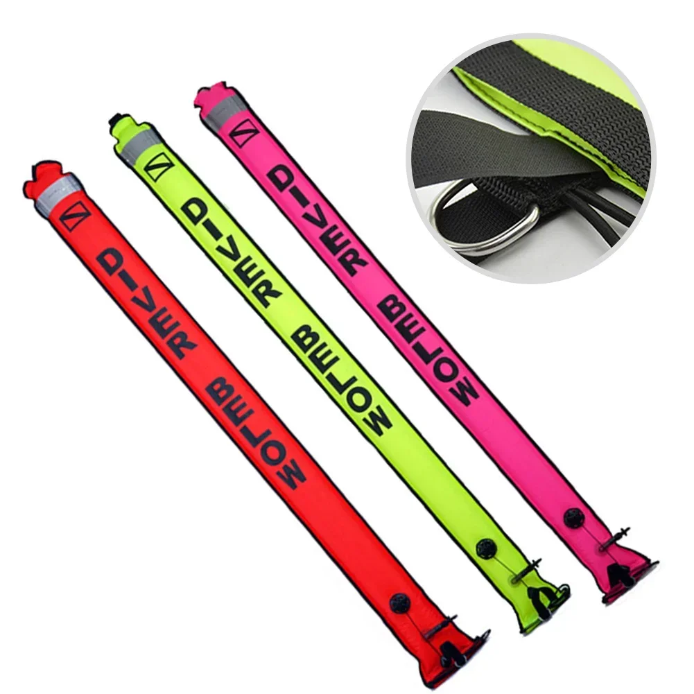 1*Scuba Diving For Marker- Buoy- For Marker- Signal- Tube W/ Reflective Strip Lightweight And Portable Orange Yellow Pink