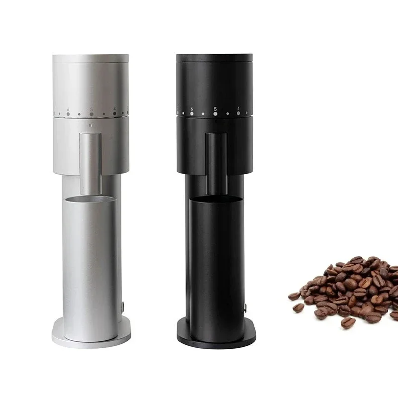 38-48mm Mini Electric Burr Espresso Grinder Portable Tin-coated Cone Sharpener Usb Coffee Grinder Single Dose Adjustable