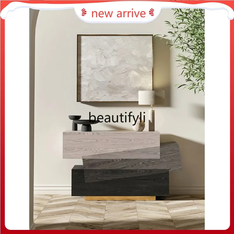 

D2520 Minimalist art chest dresser integrated locker designer high-end solid wood dining side cabinet