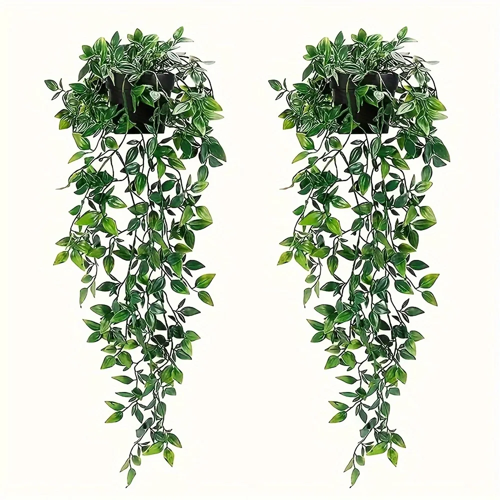 2 Stück Hängende Mandala-Pflanzen für Innen- und Außenbereich, Wohnzimmer, Garten, Heimdekoration, Hochzeit, Geburtstag, Büro, Regaldekoration, ohne Topf