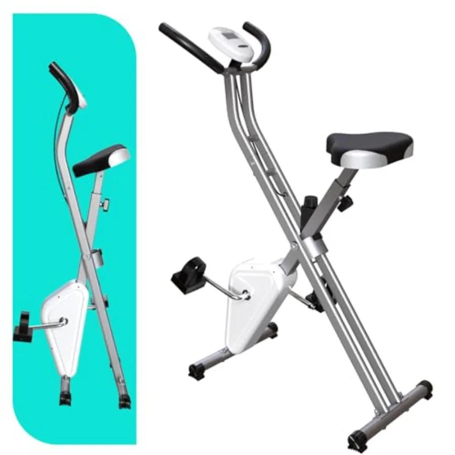 

Foldable Exercise Bike Stationary Bikes for Home 5 IN 1 Indoor Workout Bike Cycling Bike with 16-Level Quiet Magnetic Resistanc