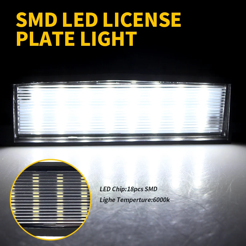 For Toyota Auris MK2 E180 2012-2018,Aygo (AB40.KGB40.PAB40) 2014-2020,Avalon 1999-2012 LED License Plate Light Number Plate Lamp