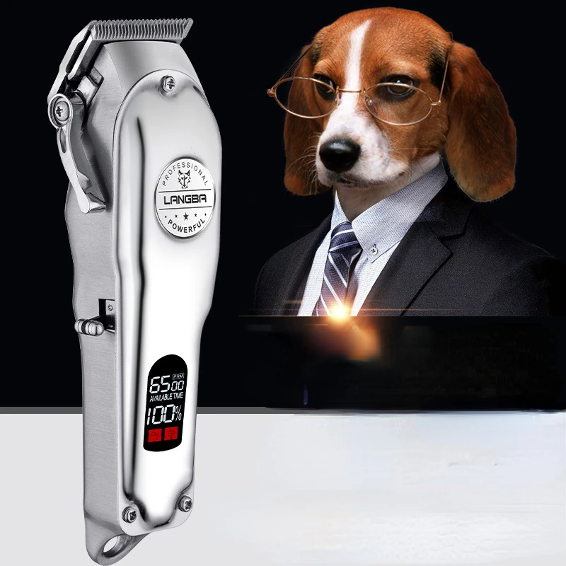 Professional Dog Hair Trimmer Dog Grooming Kit Rechargeable Cordless Pet Hair Clipper Trimmer Shaver for Small Large Dogs