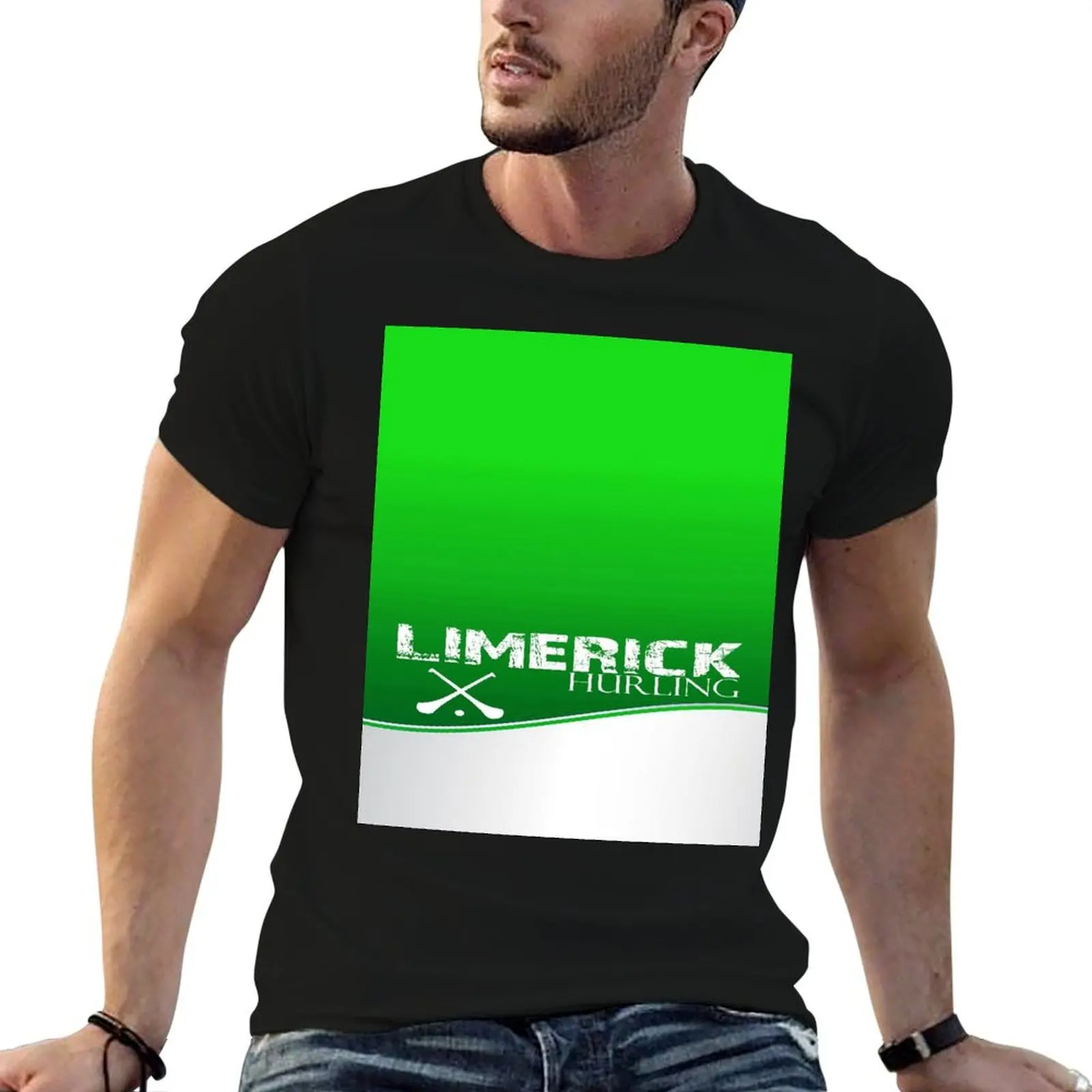 ليمريك هيرلينج أيرلندا تي شيرت رجل تي شيرت فاخر أنيمي تي شيرت للرجل رجل تي شيرت القطن تي شيرت