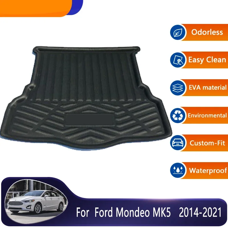 

Car Trunk Pads For Ford Fusion Mondeo MK5 2014~2021 Car Easy Clean Storage Pads Trunk Mats Floor Accessories 3D EVA Material