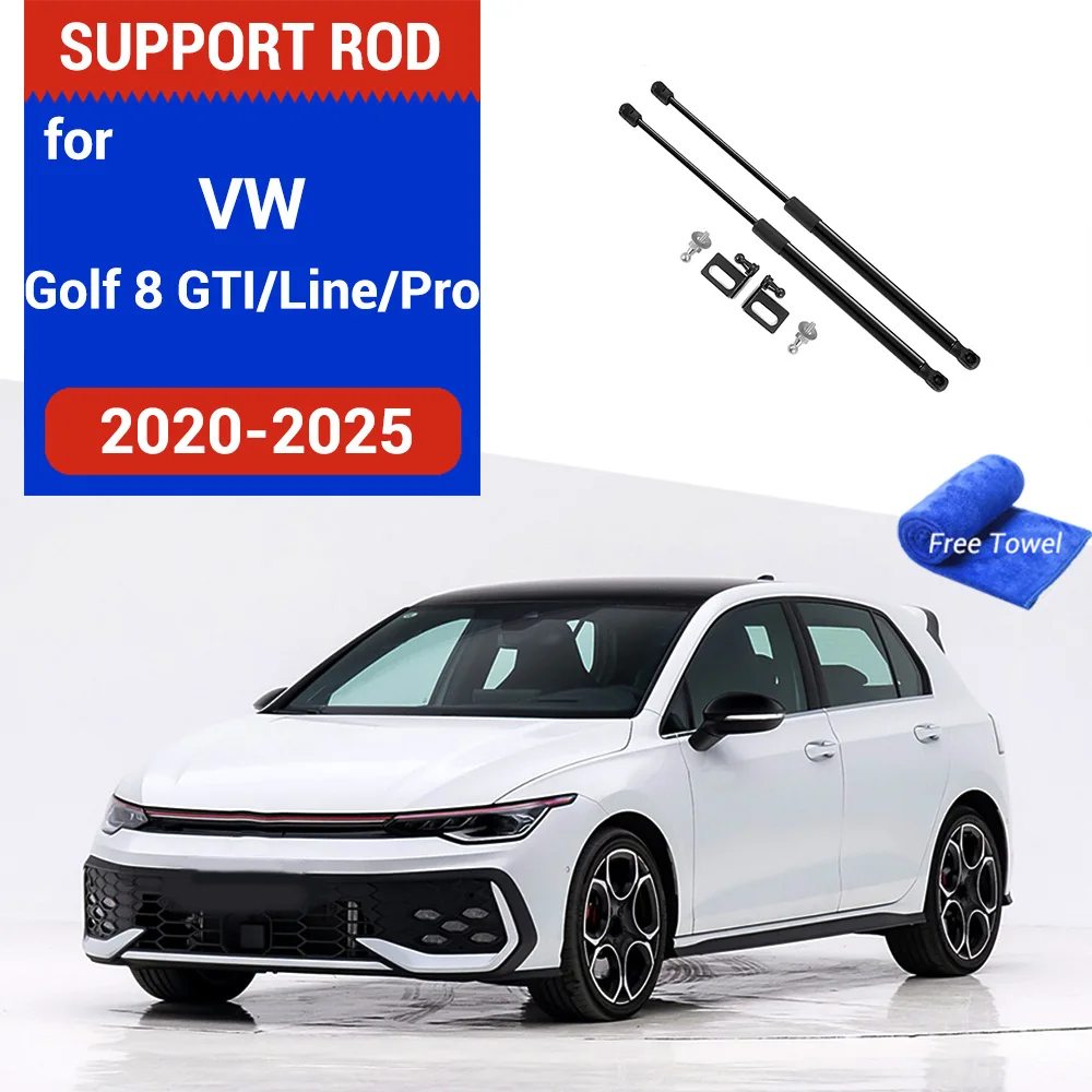 Für VW Golf 8 GTI/Line/Pro 2020-2025 Auto-Styling Refit Motorhaube Gas schock Lift Strut Bars Unterstützung Stange Zubehör
