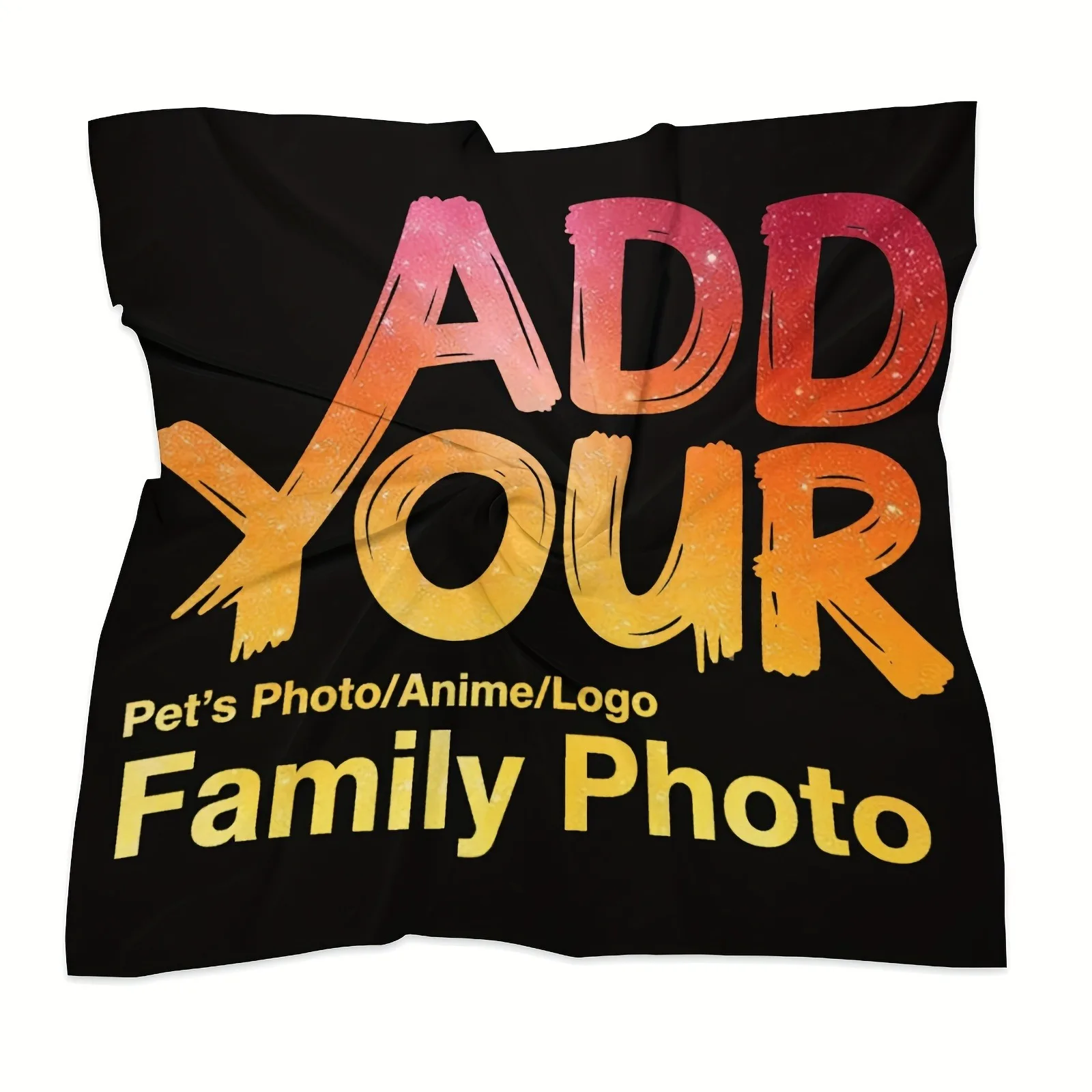 Custom Silk Scarf Personalized Scarf for Women Luxury Photo Name Pattern Birthday Gift Wedding Anniversary Gift Multiple Sizes