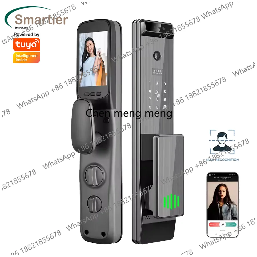 

Smartier 3D Face Fingerprint Video Intercom Cat Eye Security Automatic Digital Smart Lock Tuya Wifi Door Lock