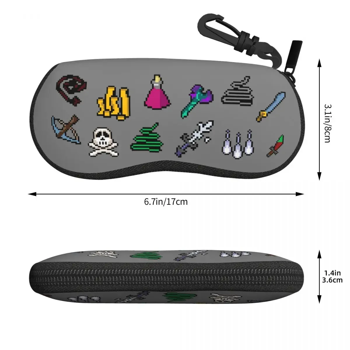 Old School Runescape Player Killing Bundle Shell Glasses Case Portable Sunglasses Box Women Men Soft Eyeglass Bag Pouch