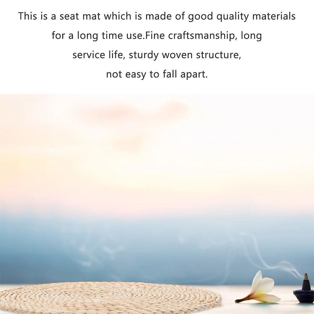 

1Pcs Natural Grass Rattan Woven Seat Cushion Comfortable Soft Home Floor Mat Meditation Seat Pad Handmade Decorative Mat