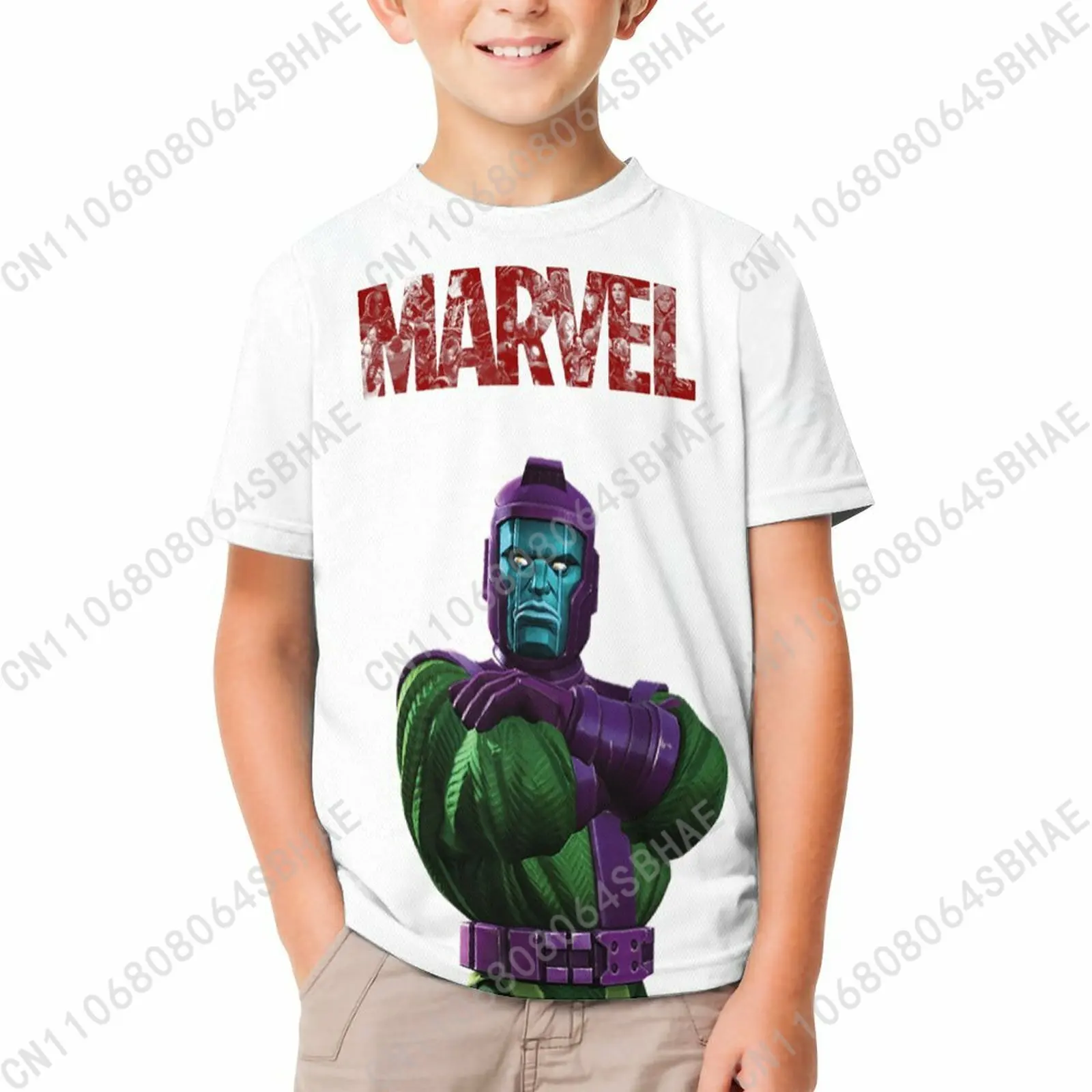 

Marvel Kang T Shirt Boy Girl Short Sleeve Print Cotton TShirt Comfortable Crew Neck Children Child Tee Cosplay