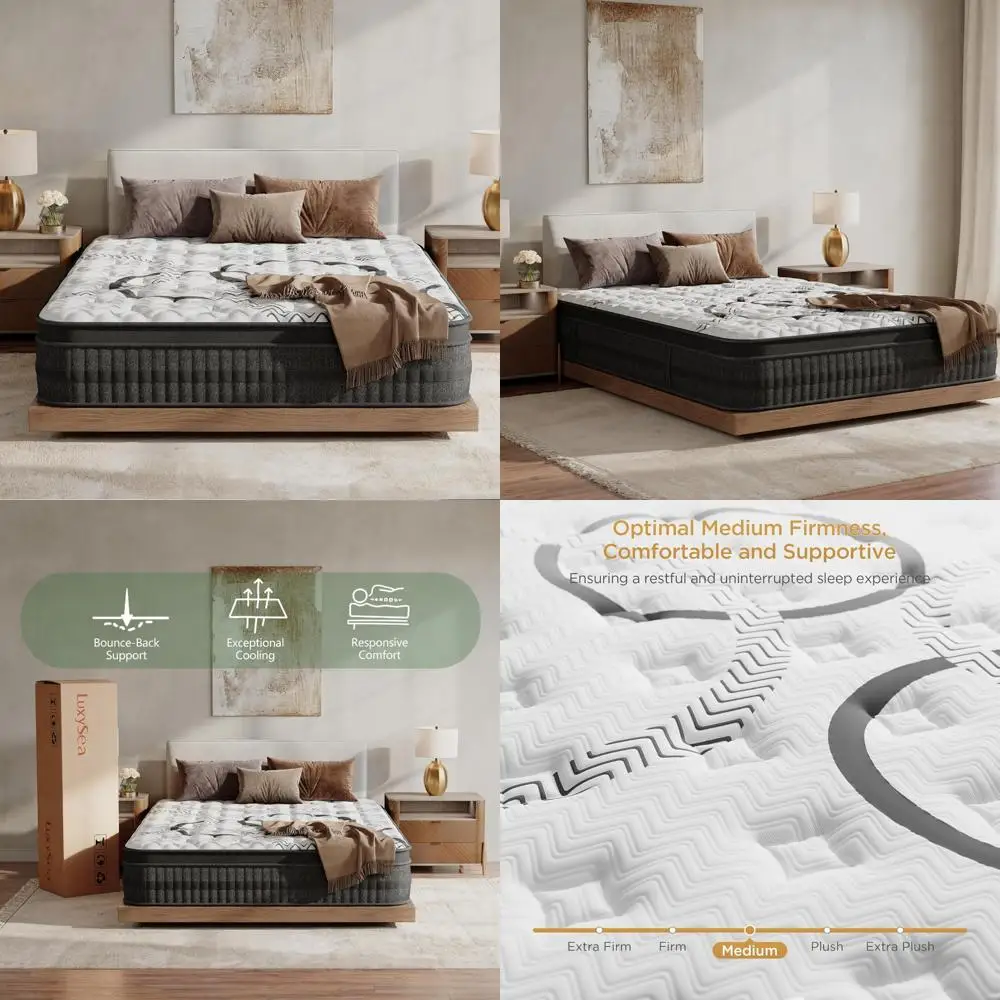 Memory Foam Hybrid Mattress - 12 Inch Twin Size, Individual Pocket Spring, Motion Isolation for Comfortable Sleep