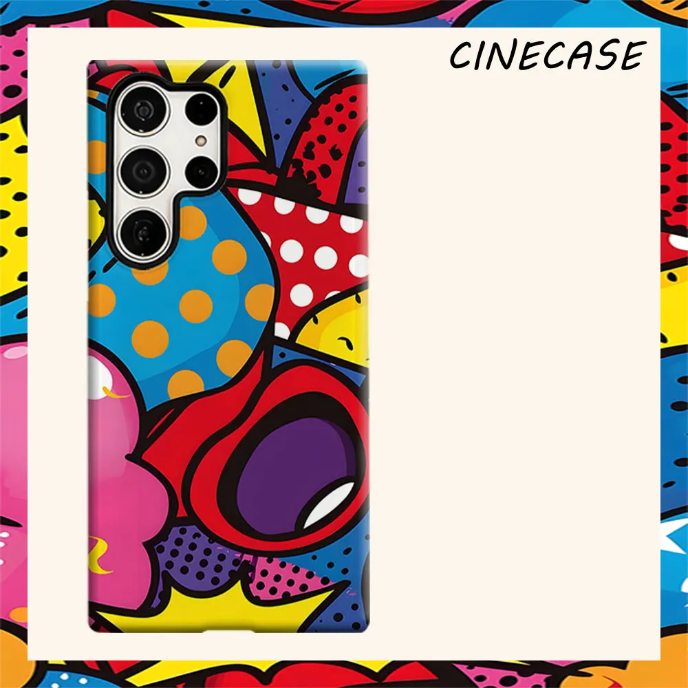 Pop Art Graffiti For Samsung Galaxy S26 S25 S24 A56 A36 Dual Layer Luxury Fashion Full Lens Protective Case