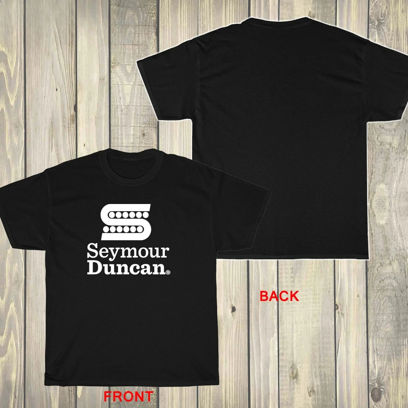 Nueva camiseta Seymour Duncan Music Guitar Logo Black_Navy_White_Grey talla S-4XL de lujo de alta gama para hombres y mujeres