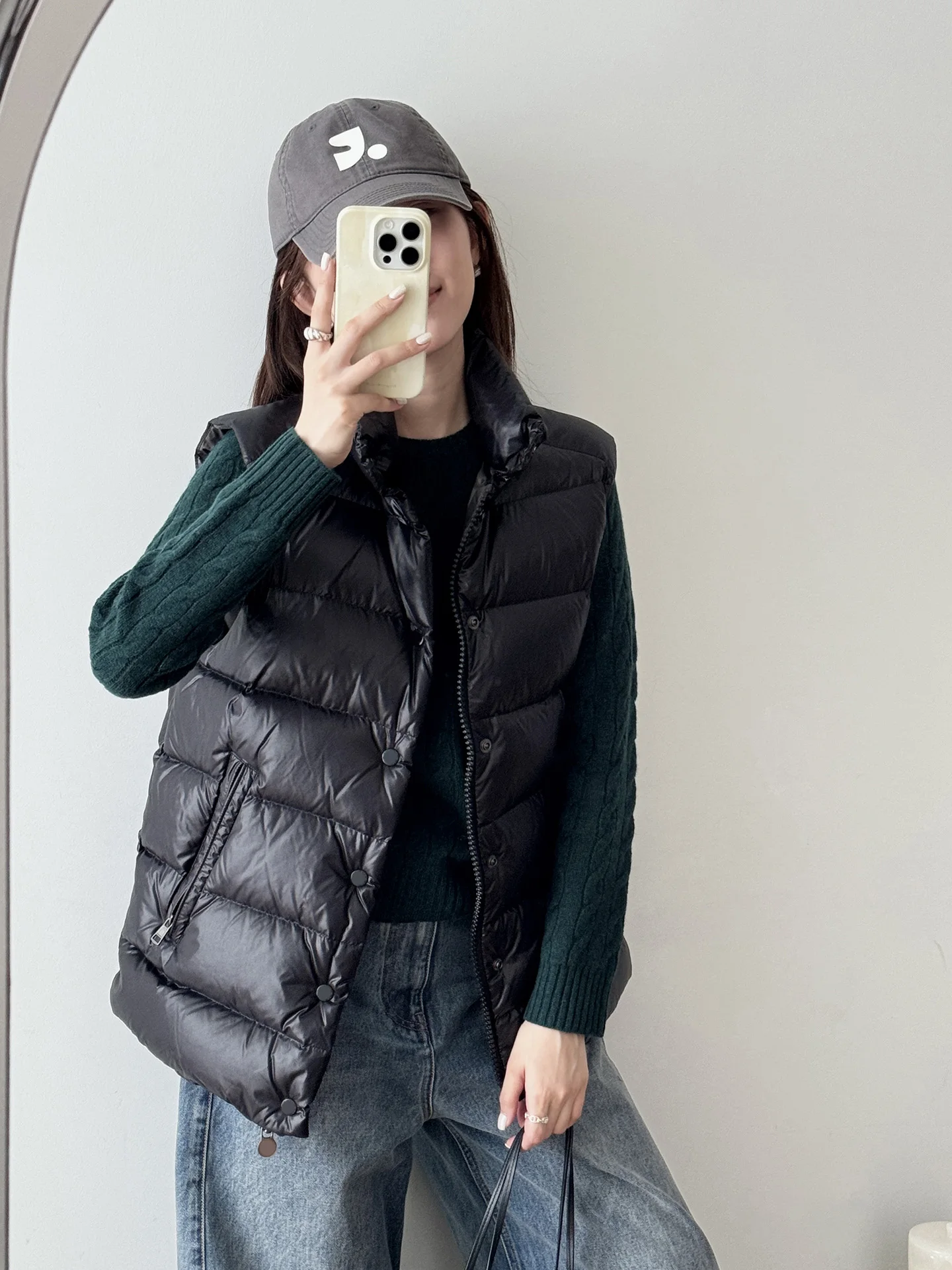 

Классический белый пуховый жилет из гусиного пуха, осенне-зимний, повседневный, универсальный, теплый, с воротником-стойкой, без бренда, для поездок на работу, утолщенный, без рукавов