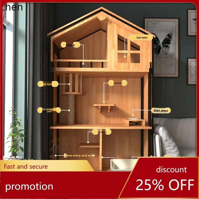 

Новая роскошная клетка-домик для кошек HT с туалетом, панорамным обзором спереди и сзади, стеклянный шкаф-витрина.