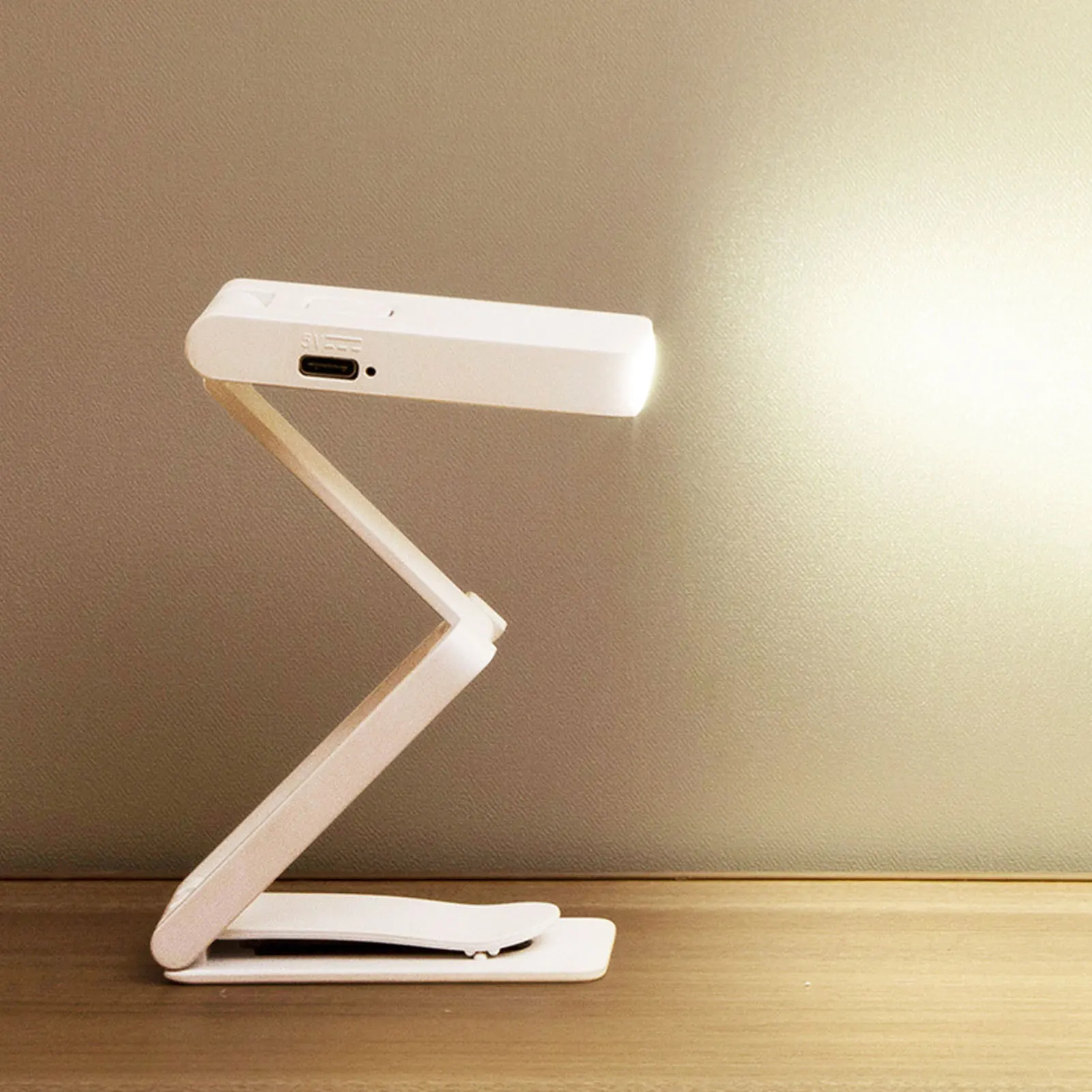 

Desk Reading Lamp Foldable Reading Light Stepless Dimmable Eye Care USB Rechargeable 3 Color Temperatures Portable for Camping