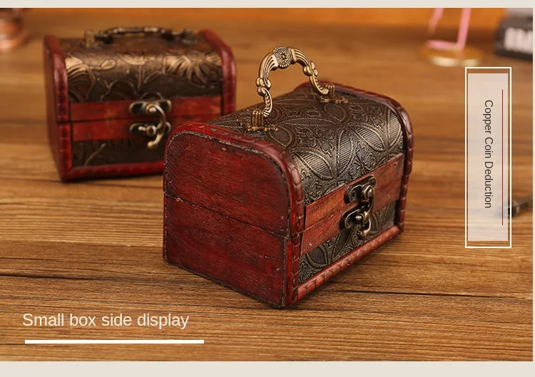 Hot-Selling Antique Retro Wooden Crystal Packaging Box with Green Stone - Yuan Datou Jewelry Storage Box