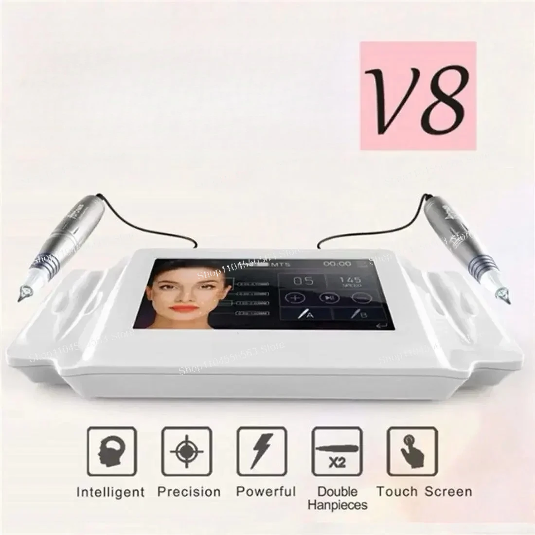 Digital Electric Rotary Pen for Eyebrow Lip Tattoo, V8 PMU Machine 100-240V AC Permanent Makeup System