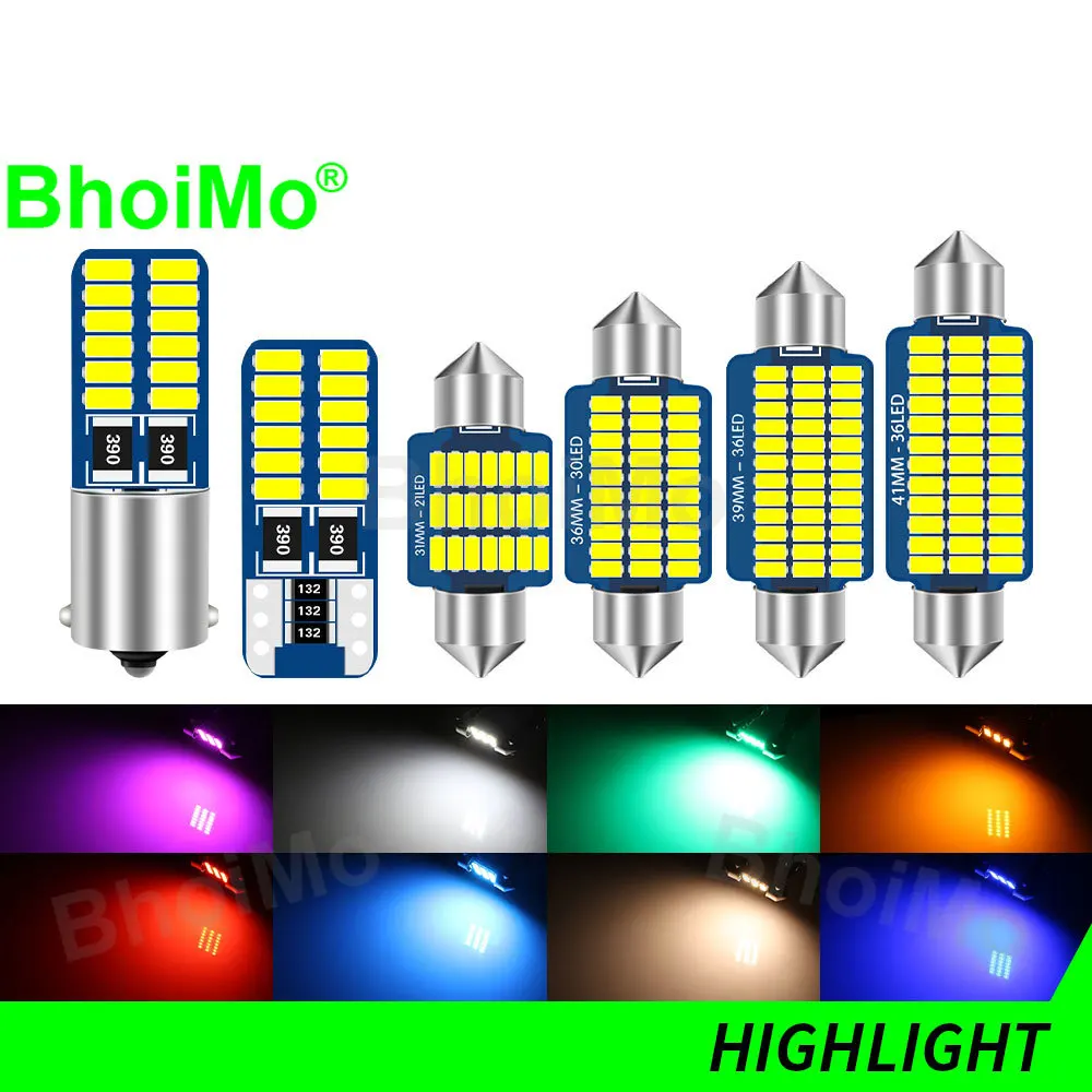 

BhoiMo Led C5W Blue Red C10W Bulb Festoon T10 BA9S 31 mm Lamp 28mm 31mm 36mm 36 mm 39mm 41mm Warm White Interior Light Car 12V