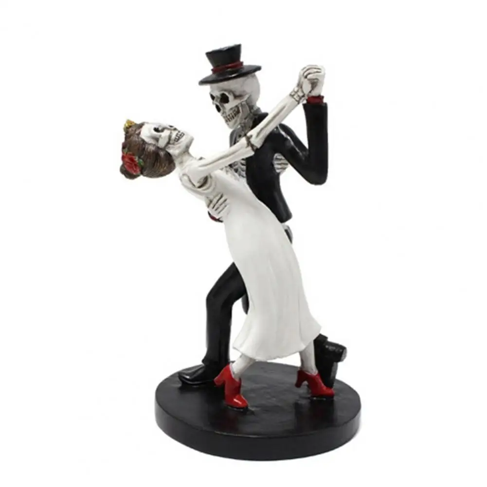 Decoración de Mesa para Halloween, Estatua de Esqueleto Bailarín, Figura de Pareja de Esqueletos para Boda, Día de Muertos, Decoración de Escritorio