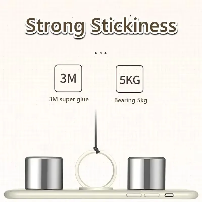 携帯電話用フィンガーリングホルダー,360度回転スタンド,車の磁気マウント,ステッカーパッド,取り外し可能なブラケット