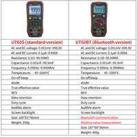 UNI-T Smart Digital Multimeter UT60S UT60BT 1000V AC DC Voltmeter Ammeter True RMS Frequency Capacitance Temperature Tester