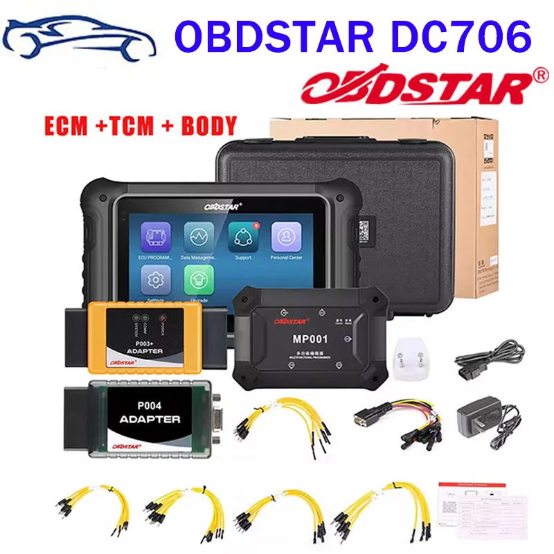 

Original OBDSTAR DC706 ECU Tool Full Version for ECM /TCM/ BODY/Clone by OBD or BENCH for Car and Motorcycle Plus P003 in stock