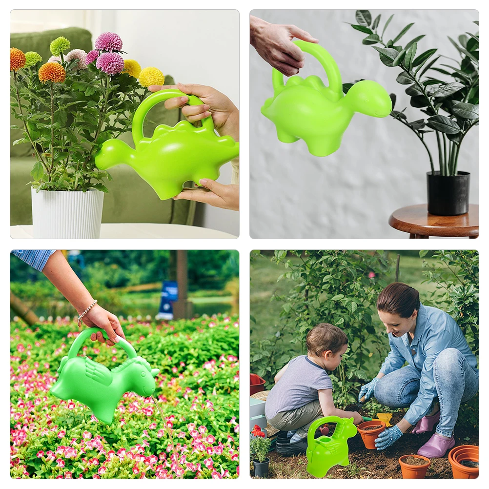

2pcs Watering Can Cartoon Unicorn Dinosaur Shape Green Mini Portable Garden Tool Kids Toy Outdoor Indoor Plant Pool Play