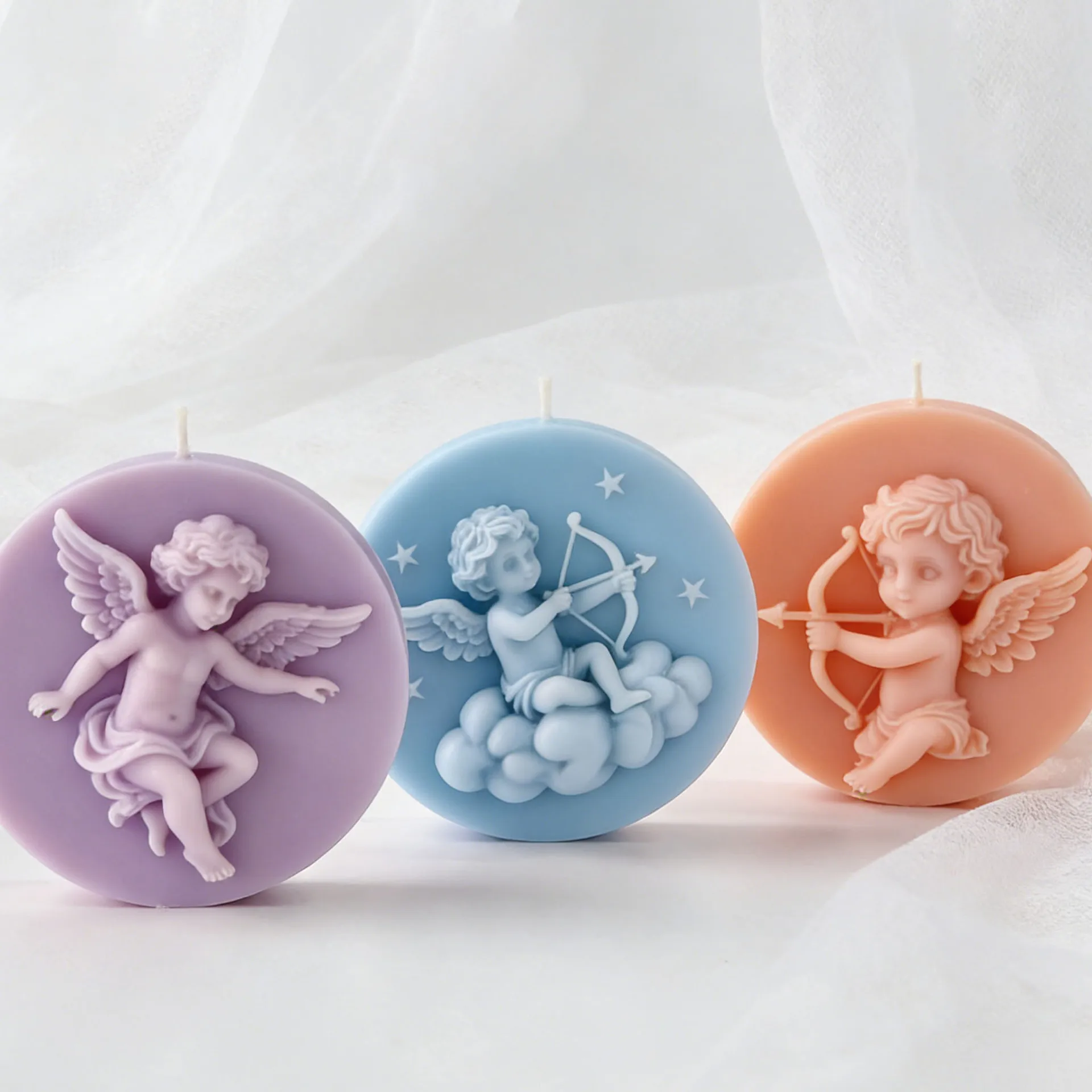 DIY Little Angel Cupid Silicone Mold Valentine's Day Gifts Aroma Candle Gypsum Molds Handmade Soap Candle Making Supplies