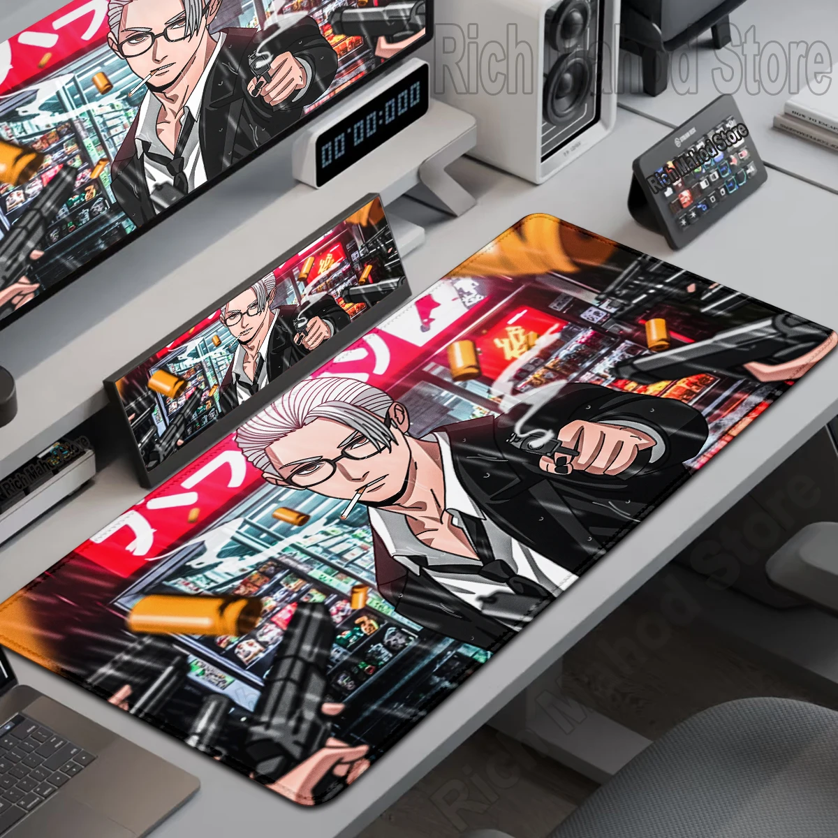 

Hot Anime Taro Sakamoto Days XXL Large Gaming Mouse Pad Non-slip Office Keyboard Mats Extended Desk Mat Mousepad pc accessories