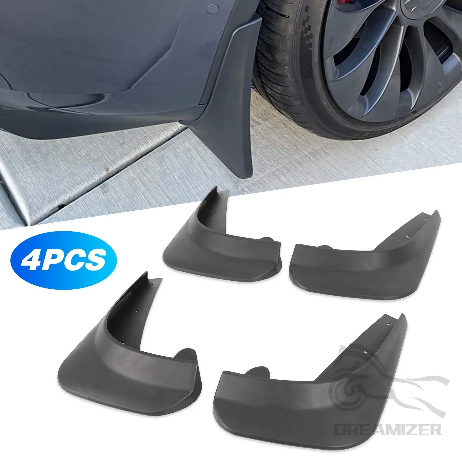 4pcs Universal Car Fender Mud Flaps Splash Guards MudFlaps Front Rear Wheel Mudguards Auto Accessories Splash Guards MudFlaps