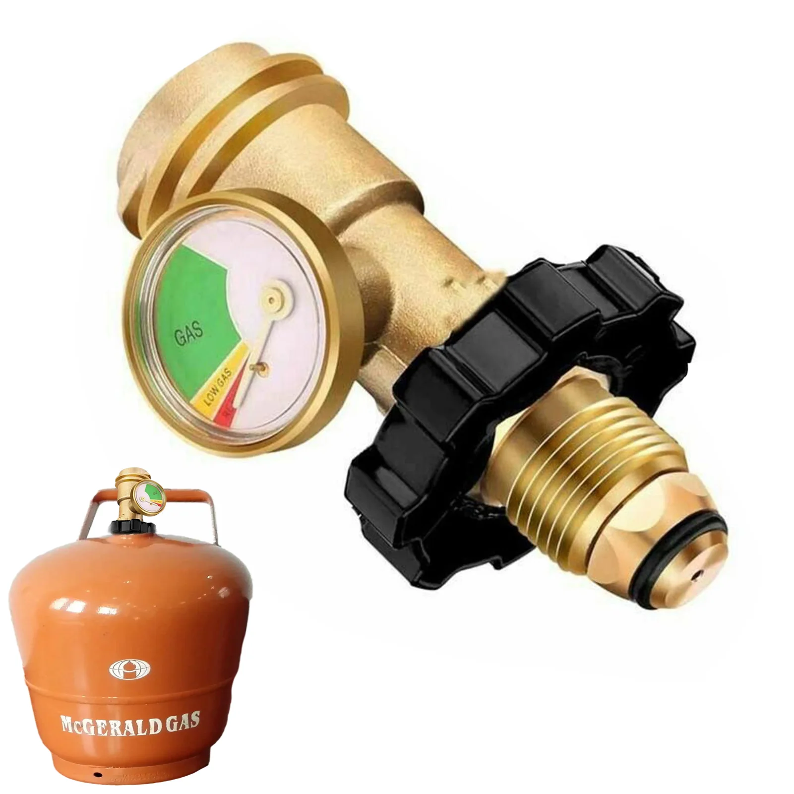 Pol Propane Gas Gauge Meter Tank Built-In Leak Detector Universal For QCC1 Propane Tank Gas Cylinder Pol Pressure Gauge Connecto