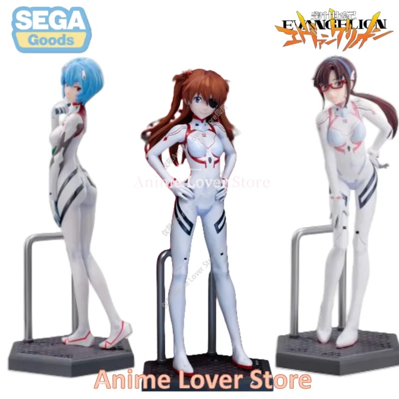 Original SeGa Evangelion Luminasta Anime Figure Asuka Ayanami Rei Makinami Mari Illust Collectible Model Ornaments