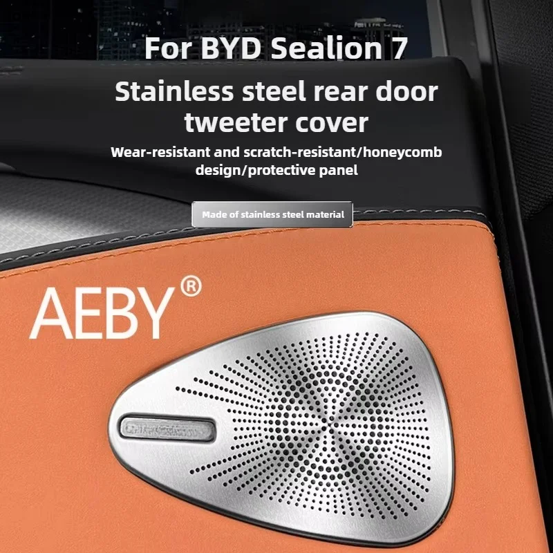 AEBY For BYD Sealion 7 2024 Rear Door Tweeter Speaker Grille Cover High Quality Car Audio Accessories Easy Installation
