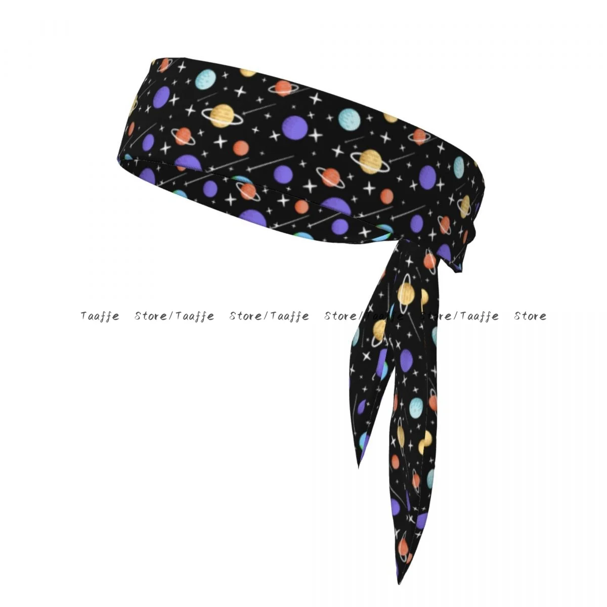 

Space Planets Pattern Bandanas Hairband Head Tie Sports Headband for Running Tennis Karate Athletics Brief Style