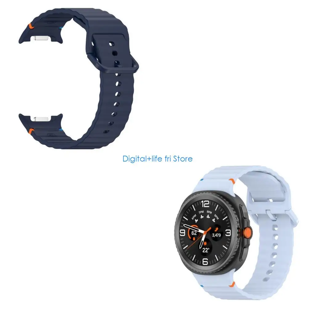 E06D Modern  Texture Watch Straps Soft Strong Sweat Resistant Breathable Adjustable Silicone Band for Watch8 Use