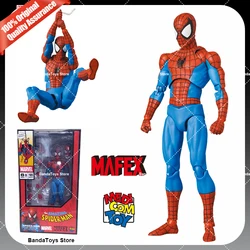 In Stock 100% Original Medicom Toy Mafex No.185 Spider man Classic Costume Anime Action Collection Figures Model Toys Gifts