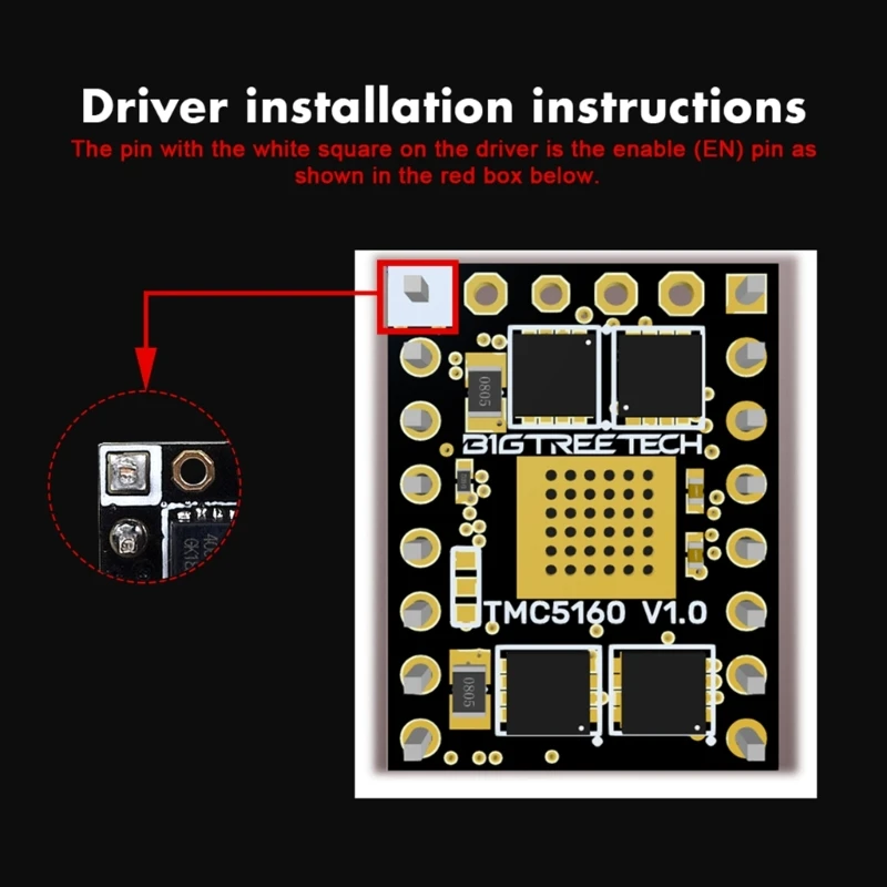 TMC5160T V1.0 HighPower Stepper Motor Driver Marlin2.0 256 Microstep 8V35V for 3D Printe