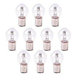 CITALL Motorcycle Lighting 10x Head Light Headlight Bulb 12V 35W B35 BA20D Glass fit for Chinese GY6 ATV Moped Scooter