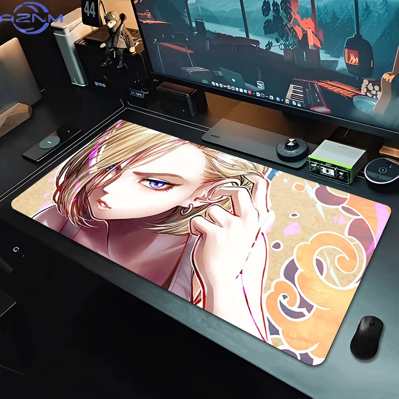 DBZ Extended Mouse Pad eSports Gamer Players Speed Rubber Anime Desk Mat Dragon Ball Android 18 Mousepad Non-slip Keyboard Mat