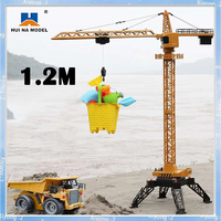 1:14 Remote Control Alloy Lifting Crane Toy New Huina 1585 Rc Engineering Vehicle Model Tower Crane Children'S Outdoor Toy Gift