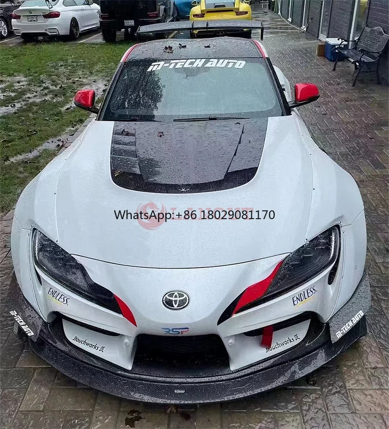 V-образный капот из углеродного волокна для Toyota GR SUPRA A90 A91 MKV, капот из углеродного волокна, крышка двигателя, аксессуары для тюнинга автомобиля