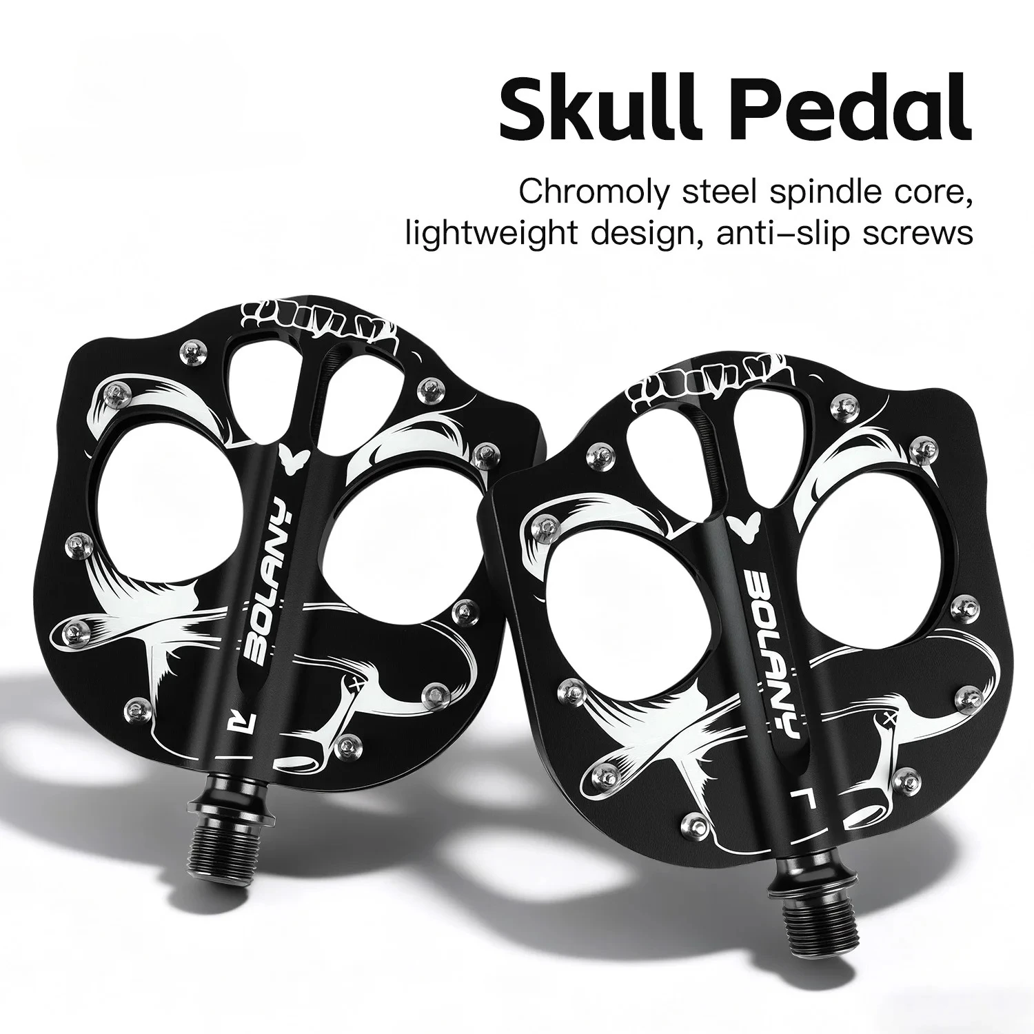 Педаль с черепом, педали для горного велосипеда, алюминиевый сплав с ЧПУ, легкие педали для шоссейного велосипеда, съемная ось, 20 контактов, 3 герметичных подшипника