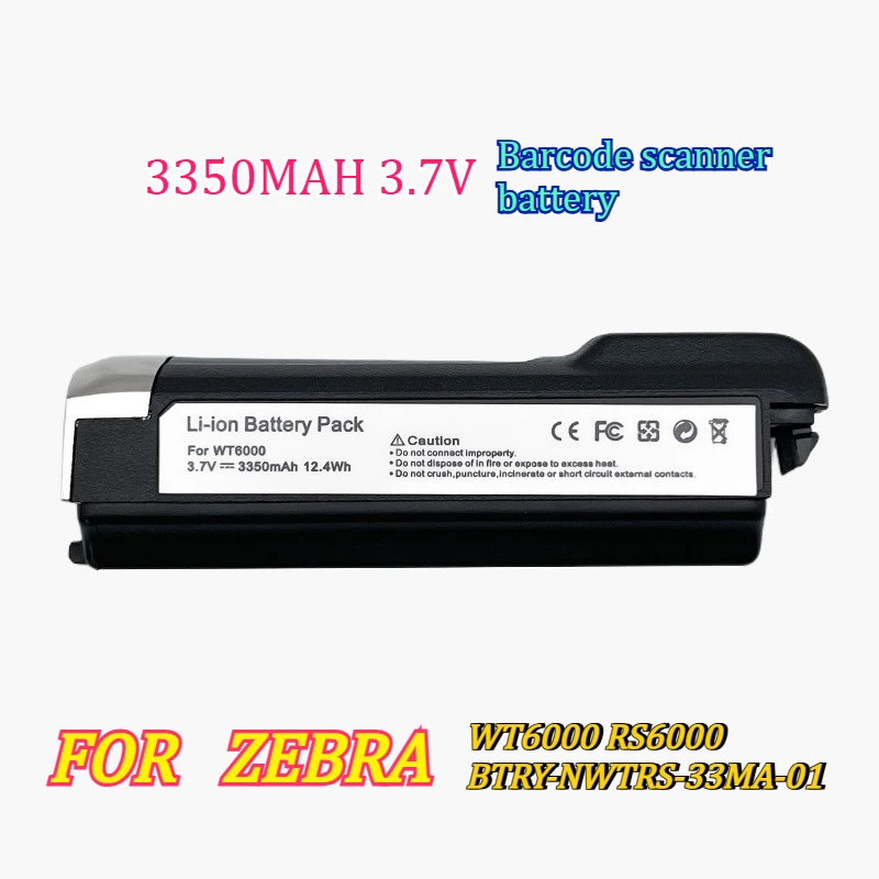 

3350MAH 3.7V Suitable for ZEBRA WT6000 RS6000 BTRY-NWTRS-33MA-01 Battery Durability Compatible with Barcode Scanner Battery