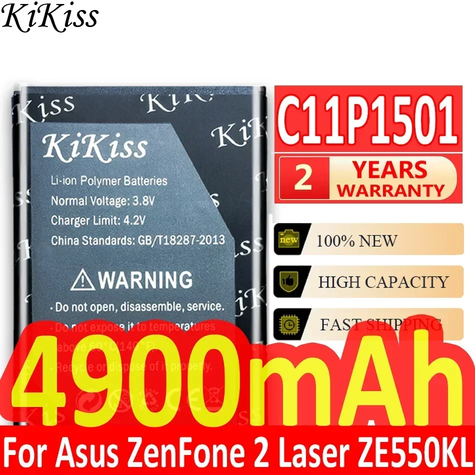 Аккумулятор KiKiss C11P1501 4900 мАч для ASUS ZenFone2 Laser 5,5/6 zenfone selfie ZE550KL ZE600KL ZE601KL Z00LD Z011D ZD551KL Z00UD 2